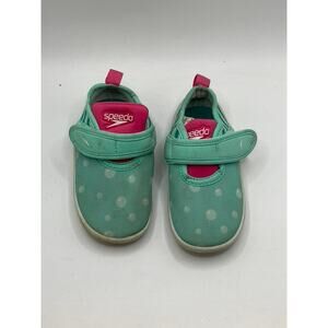 SPEEDO Toddler Girls' Green Printed Shore Explorer Water Shoes SZ S (5/6)